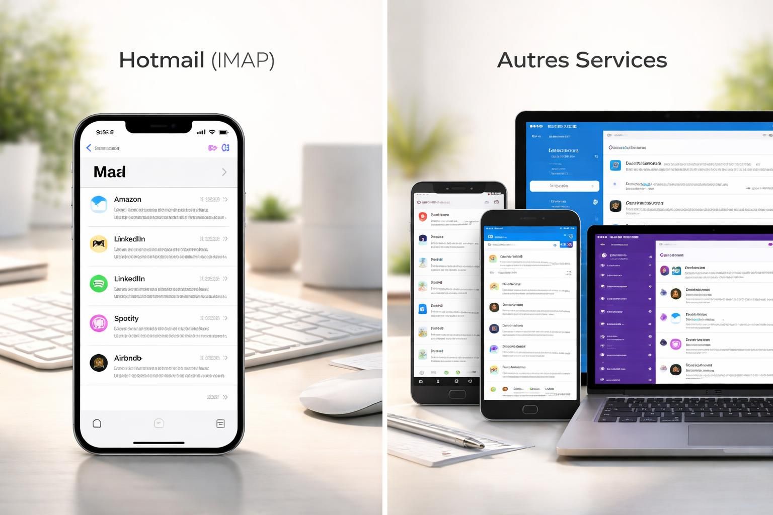 découvrez une comparaison détaillée entre l'utilisation d'imap hotmail sur iphone et d'autres services de messagerie pour optimiser votre expérience email.