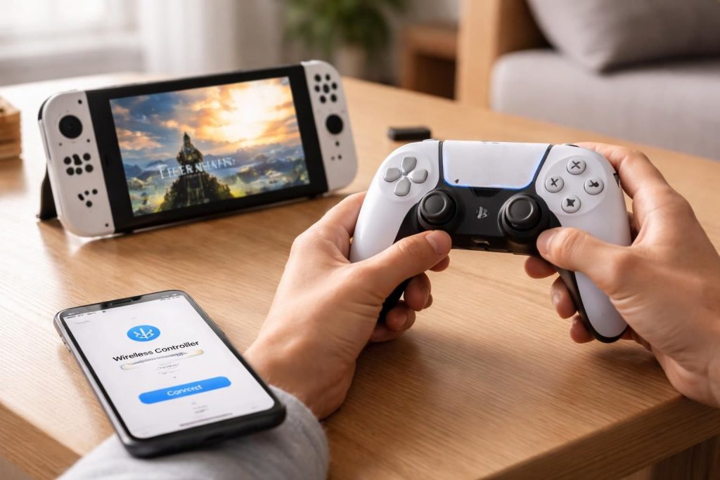 apprenez à connecter votre manette ps5 à une nintendo switch sans utiliser d'adaptateur grâce à ce guide simple et rapide en quelques étapes faciles.